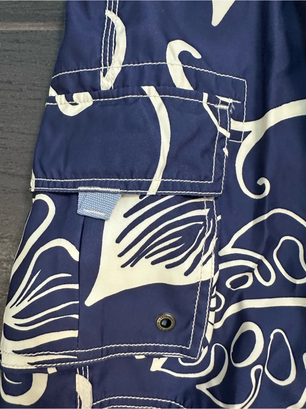 J. Crew Navy and White Floral Men’s Board Shorts